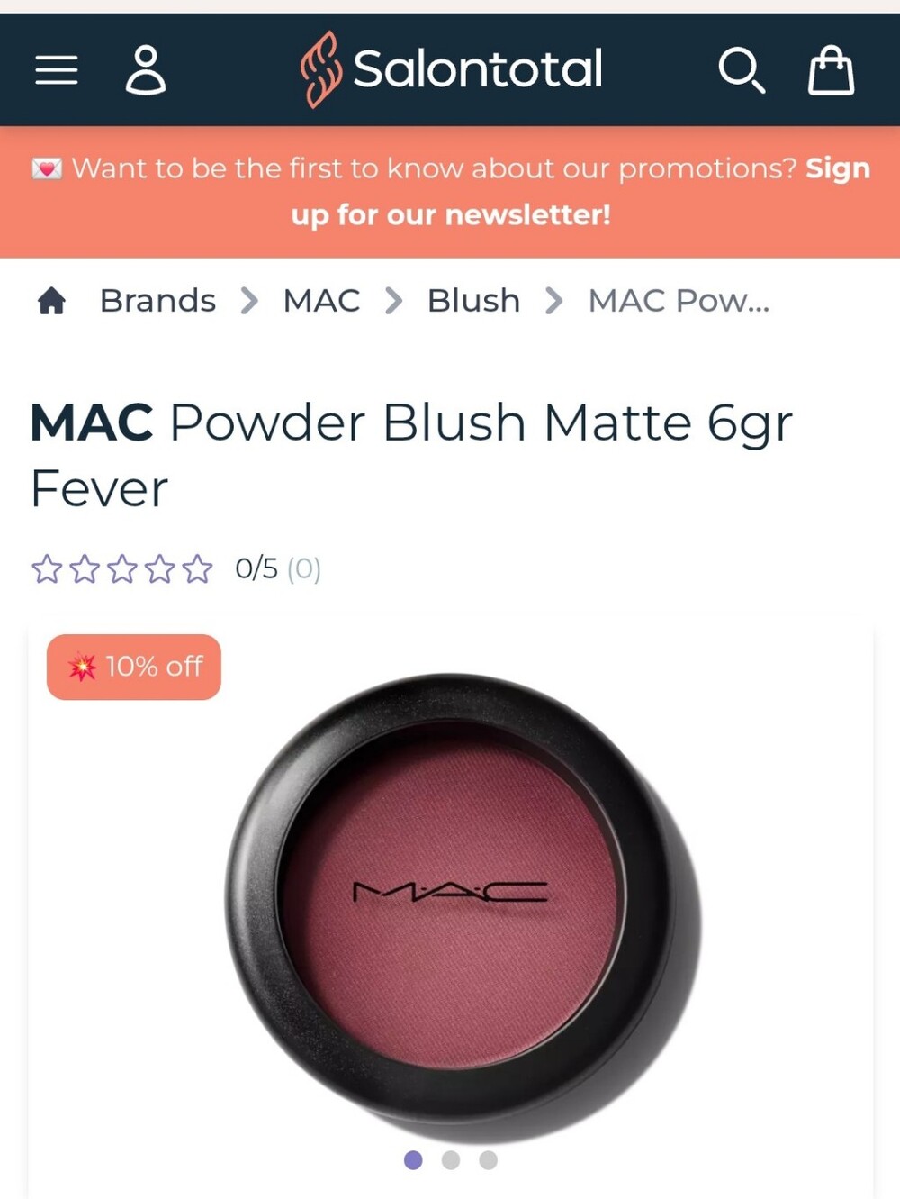 MAC Cosmetics Matte Powder Blush - FEVER